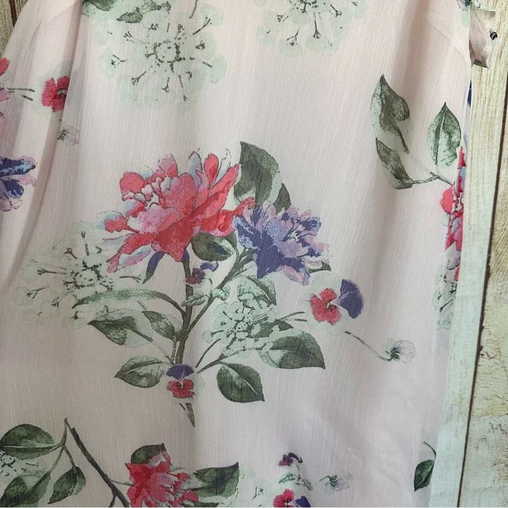 Motherhood Maternity Small Blush Pink Floral Flowy Dress - Picture 3 of 4